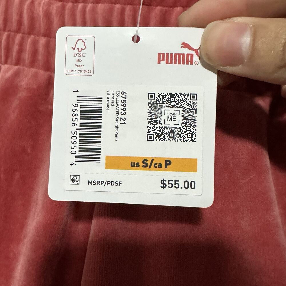 NWT Puma Elevated Essentials Set In Astro Red Womens Size M Hoodie S Pants Cozy - Picture 12 of 12